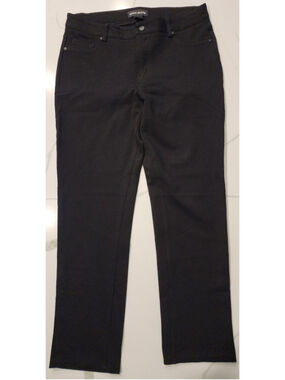 DKNY Jeans Black Pants Size M Stretch Straight Leg Career Casual Dress Trousers